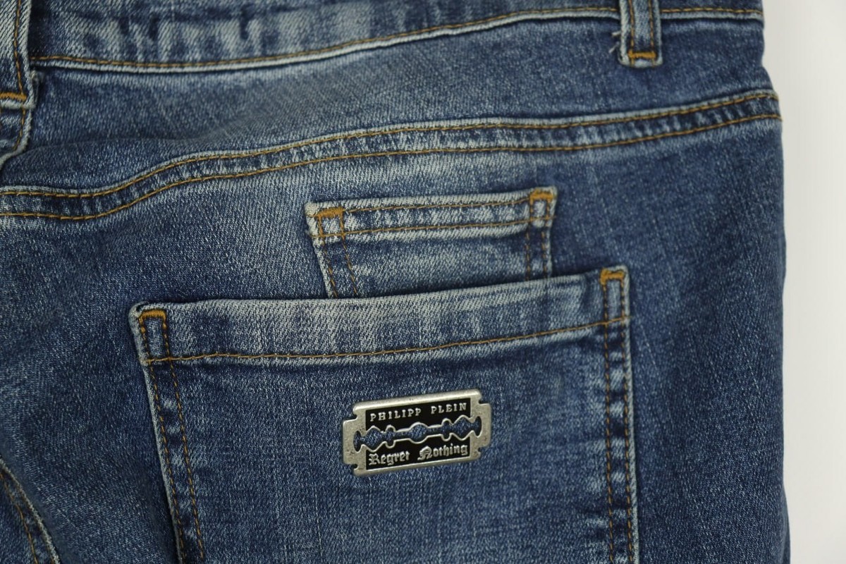 PHILIPP PLEIN INDIAN COWBOY Wash Denim BOOTCUT Jeans Size 32 / W34 