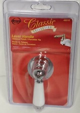  NEW  Danco Chrome and White Porcelain Universal Lever Handle 46010 Sink