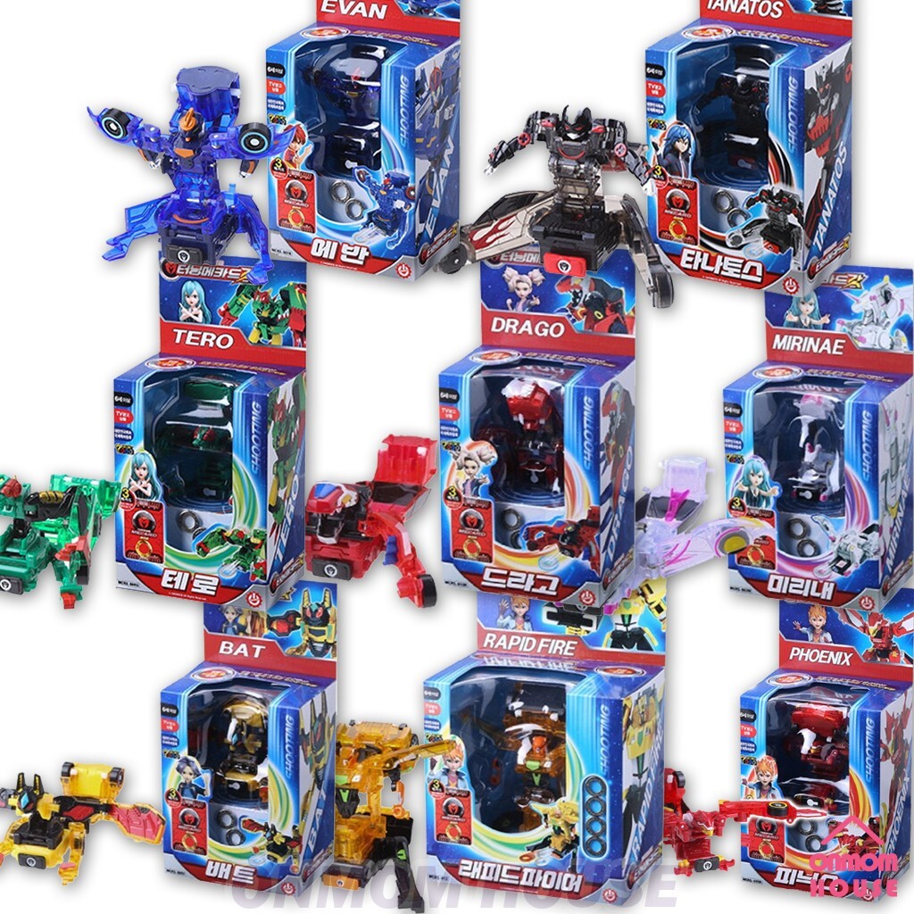 Turning Mecard God Transformer Robot Action Figure Ring Battle Toy