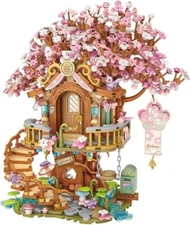 NEW Japanese cherry pink lego tree house  loz mini 1381