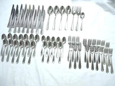 ONEIDA FLIGHT RELIANCE STAINLESS FLATWARE  63-PIECES