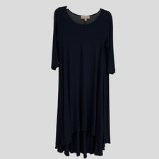 Philosophy Dress Women’s Medium Navy Blue High Low Maxi 3/4 Sleeve