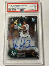 Yairo Munoz 2016 Boman Chrome Prospect Autograph  PSA 10 GEM MINT