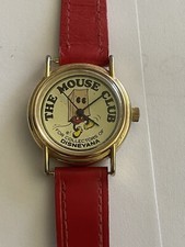 Vintage Disney Mickey Mouse Club Watch Limited Edition Paper Bag Works Rare
