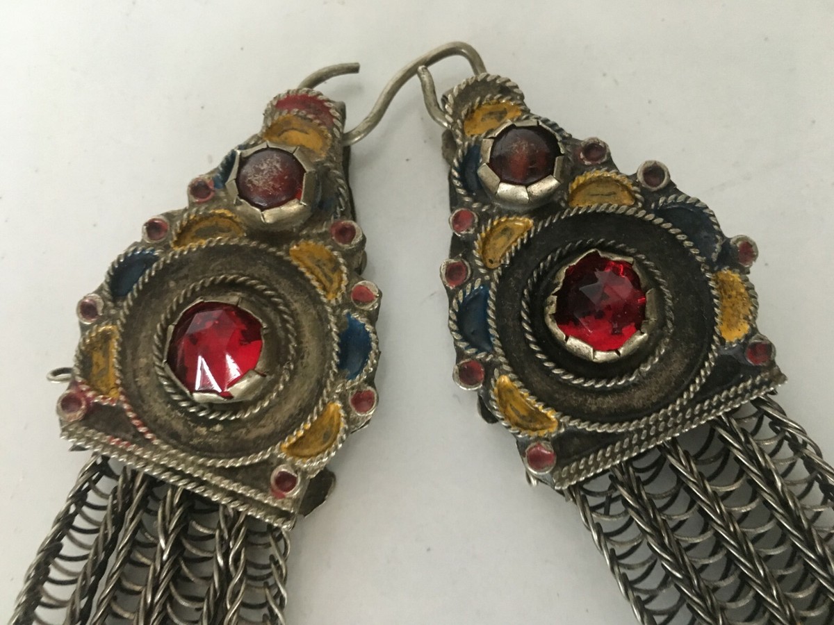 Parure De Bijoux En Pierres Rouges Et Vertes Sur Métal Doré - Garantie Sans Nickel, Neuf Avec étiquettes