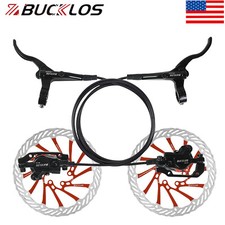 BUCKLOS MTB Hydraulic Disc Brake Set with Red...