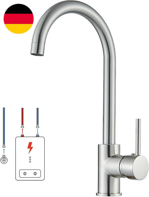 Niederdruck Armatur Küche Edelstahl Wasserhahn Küche 360 ° Drehbare Einhandmisch