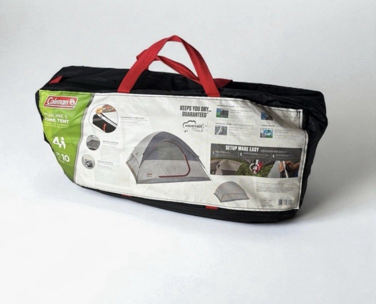 Coleman Highline II 4P Dome Tent 4 Person Mesh Screen Carrying Case Window