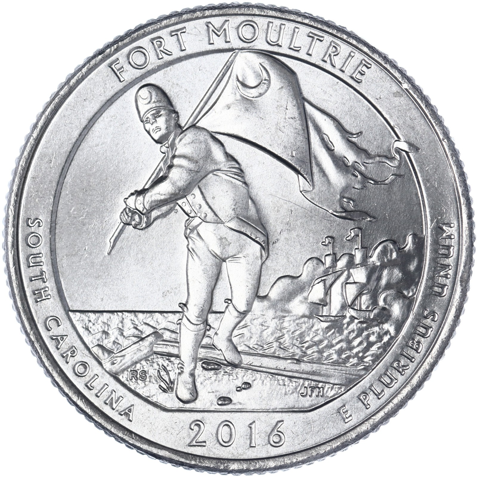 2016 P Parks Quarter ATB Fort Moultrie National Monument BU CN-Clad