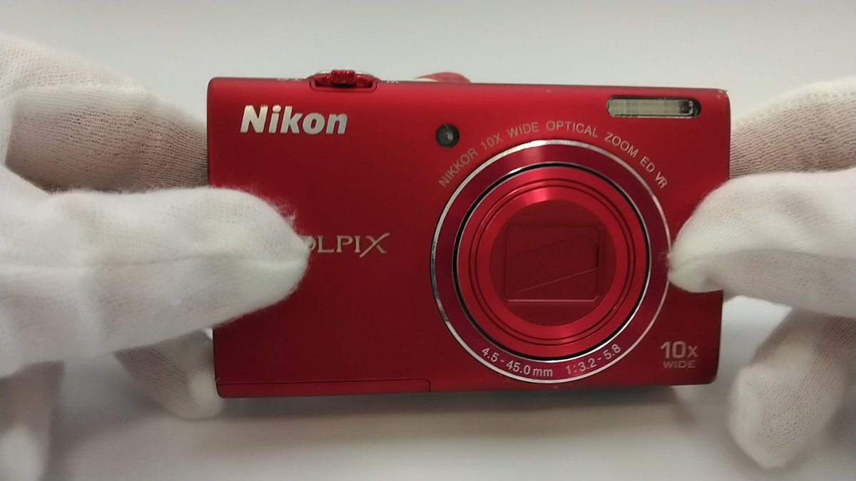 Excellent] Nikon COOLPIX S6200 Red Digital Camera English Japanese