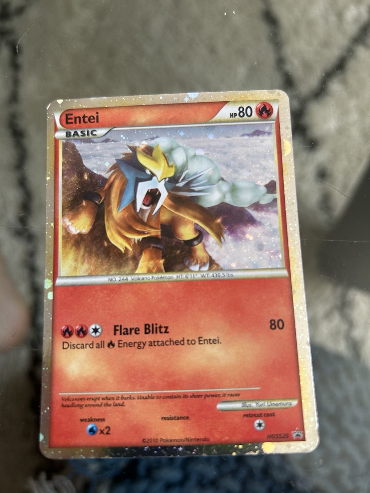 Entei from HGSS Black Star Promos