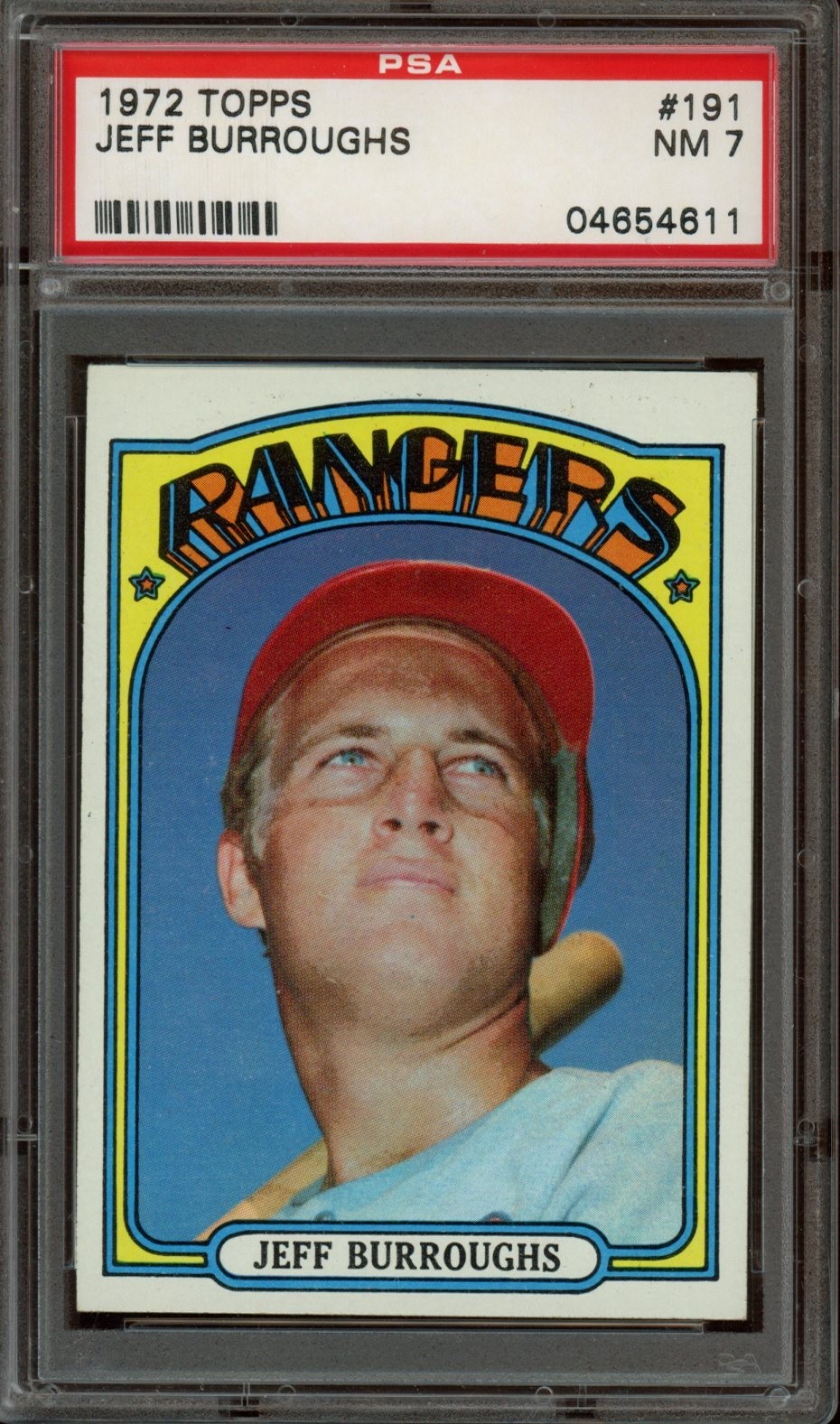 1972 Topps #191 Jeff Burroughs RC *PSA 7 (NM) *Texas Rangers