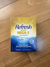 Refresh Optive Mega-3 Lubricant Eye Drops 30 Single-Use Containers Exp 03 /2027