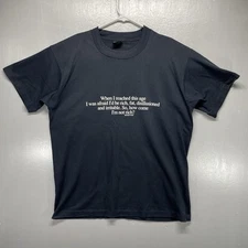 Vintage Screen Stars Best Single Stitch Quote Black Shirt Size XL Studio4East