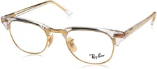Ray-Ban RX5154 5762 Eyeglasses 49mm Transparent-Gold / Clear Demo Lens