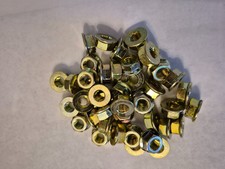 New M8-1.25 8mm Zinc Hex Non-serrated Flange Metric Nuts -25pcs