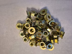 NOWE M8-1,25 / 8mm cynkowy sześciokątny bezzębkowany kołnierz nakrętki metryczne - (25szt)