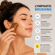 Lymphatic Contour Drainage Massage Brush, Dry Face Brush Massaging Tool.