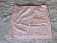 J. Crew Mini A-Line Skirt Pink 100 Cotton Size 6 Pockets Belted Preppy Office