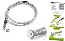 Extended Length Hydraulic Front Brake Line Kit Non-ABS Compatible 44" Chrome