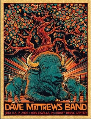 Dave Matthews Band Deer Creek Weekend Poster In Noblesville On July 11 And 12