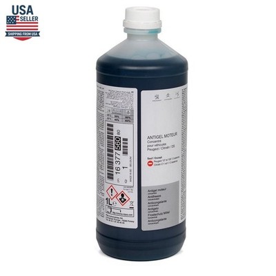Citroen Peugeot 1L Coolant Blue Anti Freeze Genuine 1637756080