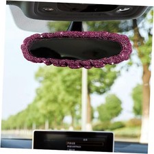 Bling Rearview Mirror Cover, Elastic Plush Auto Rear View Mirror Protector,