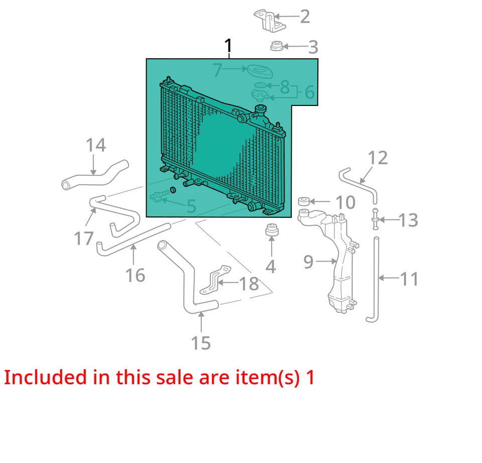 2004 2005 年本田思域讴歌 EL 散热器 135K 原始设备制造商 LKQ — 第 4/4 张图片