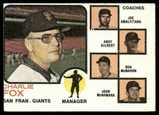1973 Topps Charlie Fox/Joe Amalfitano/Andy Gilbert/Don McMahon/John McNamara San