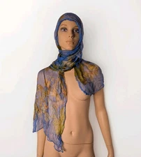 Scarf Festival Beach Summer Sheer Butterfly Print Fairy Cottage Core Ethereal EC