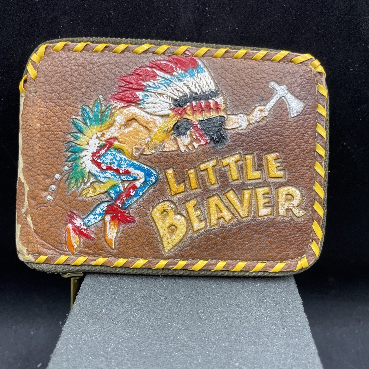 Vintage 1940's Little Beaver Indian Red Ryder Kids Wallet Fred