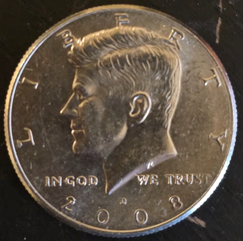 JFK HALF DOLLAR - 2008 D - VERY LOW MINTAGE - NIFC - UNC - FREE SHIPPING