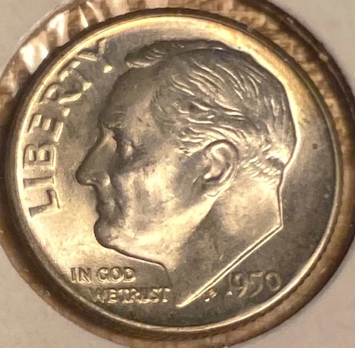 1950 D - Uncirculated - U.S. SILVER ROOSEVELT DIME