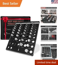 Compact 34 Nut & Bolt Thread Checker with Drill Gauge - Durable Aluminum Build
