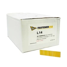 1-1/8" Leg x 1/4" Crown 18GA GALV L14 Staples 40,000ct