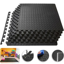 12PCS Interlocking EVA Foam Puzzle Mat Gym Home Exercise Flooring Tiles NEW
