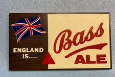 SWEET VINTAGE  BASS ALE GUINNESS HARP EASEL WALL HANGING SIGN ENGLAND