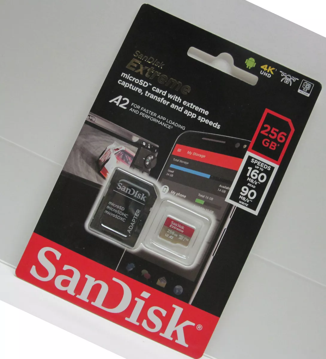 Sandisk 256GB Micro Extreme A2 skiing 4K HD SD card for GoPro Hero 12 11 10  9 8