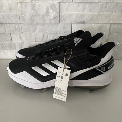 Men\'s FY4178 Adidas Icon 7 Boost Metal Baseball Cleats Size 12.5 Black & White Adidas Icon 7 Boost Metal Cleats – Home Run Sports main image 4