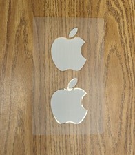 Apple Logo 2 Stickers Genuine White MacBook Air Pro iPad Bumper Window Decal