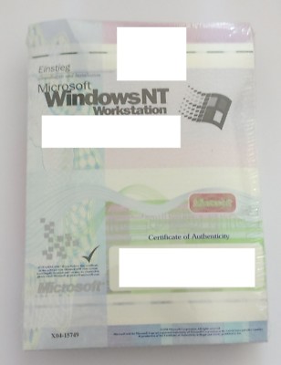 Mircosoft WindowsNT Workstation Handbuch Product Key Version 4.0 129267813