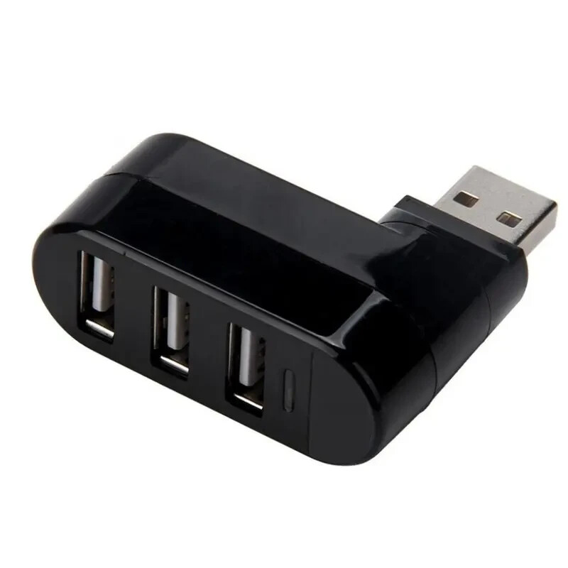 Adesivo USB Hub 3 Port Splitter Adattatore Girevole 180 ° Per PC Laptop - Foto 6