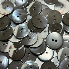Rare Japanese Smoke/Blue/Rainbow Oyster Shell Button Cream Back 18mm 11/16"2hole