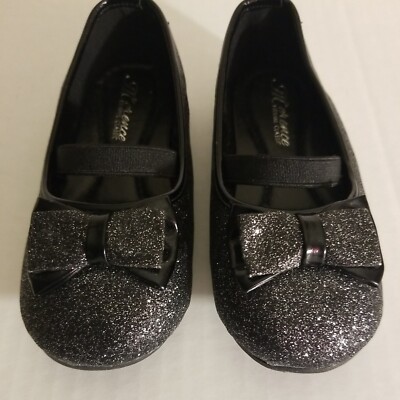 Girls Terence Eternal Classic Black Sparkley Glitter Dance Shoes