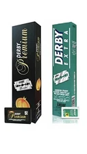 Derby Premium Double Edge Safety Razor Blades,100 Derby Extra 100 Total 200 Pack