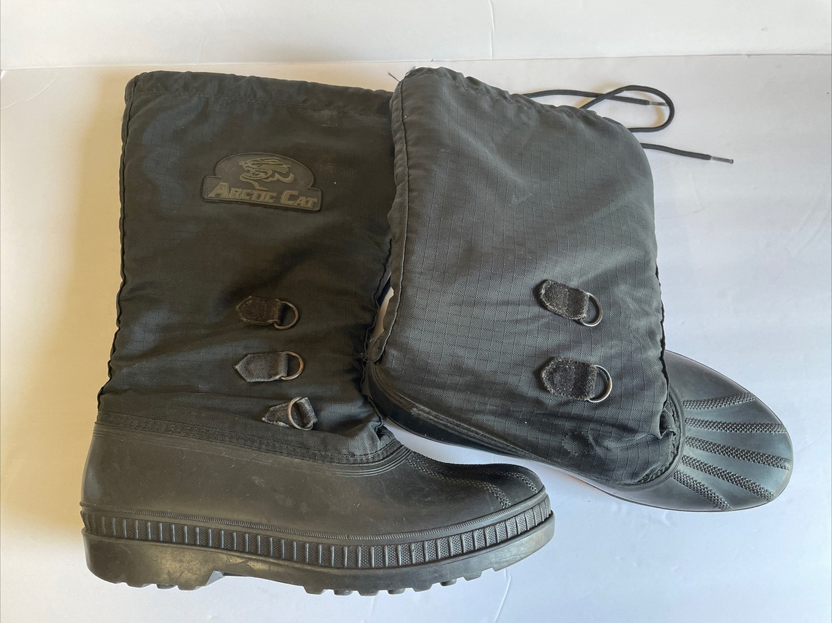 ARCTIC CAT Snowmobile Snow Boots Black Mens Sz 9 Removable 