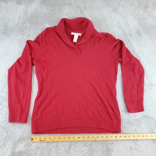 Vintage Susan Bristol Sweater XL Red Angora Rabbit Long Sleeve Knit V-Nevk Top