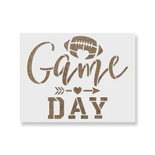 Football Game Day Stencil - Durable & Reusable Mylar Stencils