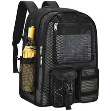 Mesh Backpack for School,with Inner Laptop Compartment,Semi-transparent Bookb...