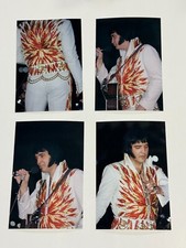 ELVIS PRESLEY AUTHENTIC SET OF 10 CONCERT PHOTOS, DAYTON OCT 1976, Stamped Leech